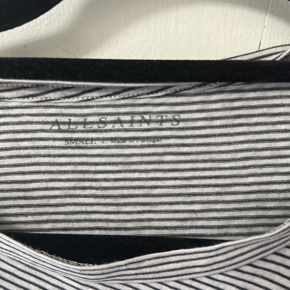 Striped t shirt by All Saints. Excellent condition.